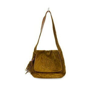 Chanel Coco Mark Tassel Shoulder Bag Brown